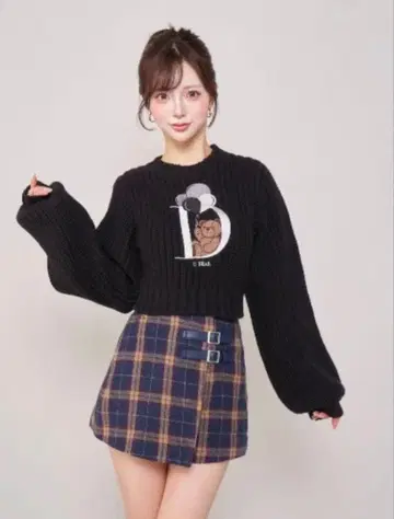 Darich D베어 벌룬 니트탑