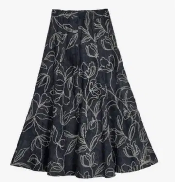 AMERI DENIM LIKE FLOWER SKIRT
