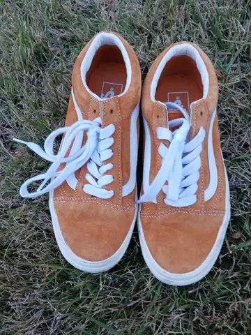 Vans 오렌지 스웨이드 스니커즈