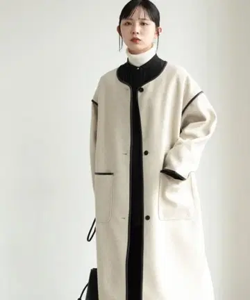 노카라 파이핑 가운 코트 고베 레터스/리디/fifth/코카