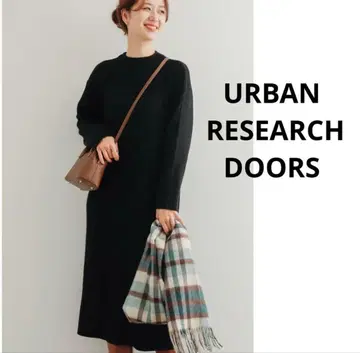 URBAN RESEARCH DOORS 보틀넥 리브 니트 원피스