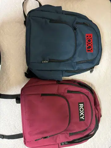 ROXY 백팩 세트 네이비 와인 레드