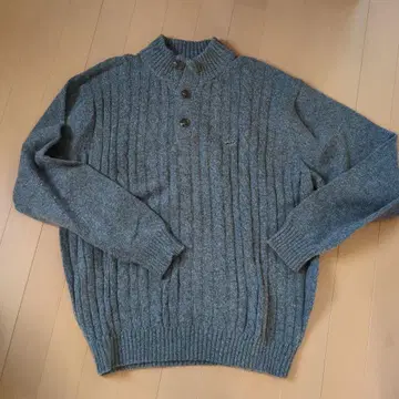 Lacoste 그레이 리브 스웨터 LL