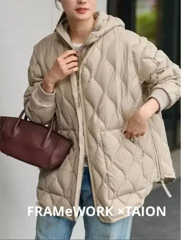 FRAMeWORK TAION/타이온 별주 후드 빕스 부착 블루종