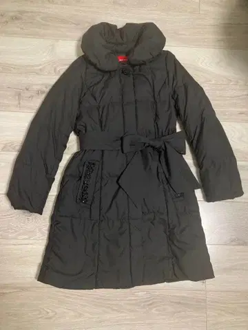 아푸와이저 리셰 비쥬 부착 롱 다운 코트 벨트 부착 S 1 블랙