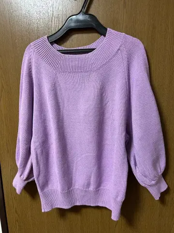 [새상품급] 자유구 벌룬 슬리브 니트 칠부 소매