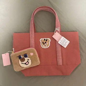 [미사용 새상품] 페이러 올드 테디걸 백 L자 파우치