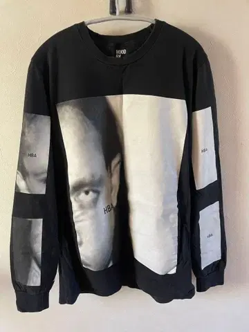 HOOD BY AIR HBA 그래픽 프린트 롱 슬리브 T셔츠