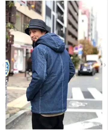 리 데님 마운틴 후드티 보아 안감 남성용 L LEE