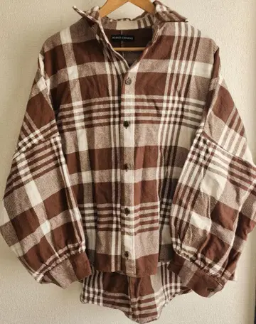 RODEO CROWNS 체크 무늬 긴팔 셔츠 S