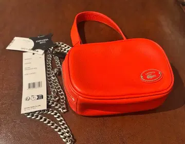 LACOSTE 오렌지 가죽 숄더백