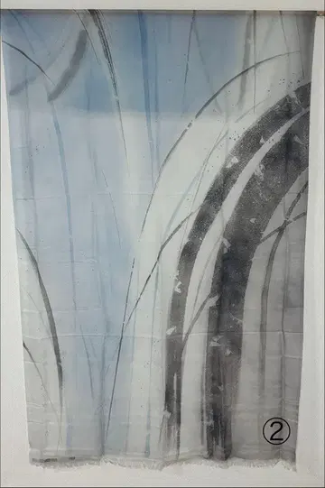 캐시미어 스톨 ( 교유젠 작가 우에무라 요네시게 )