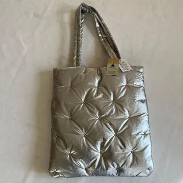 niko and - 실버 퀼팅 토트백