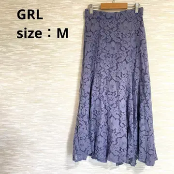 그레일 GRL 에어리컷 꽃무늬 레이스 스커트 [ M ] 롱 기장 1371