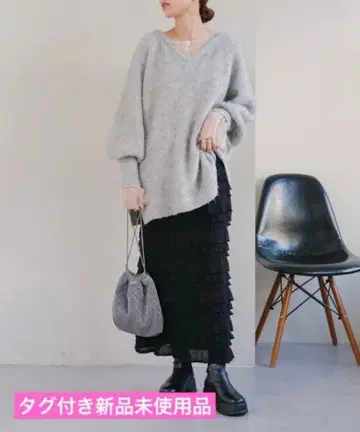 Kastane 카스타네 멜란지 V넥 니트 풀오버 택 포함 새상품