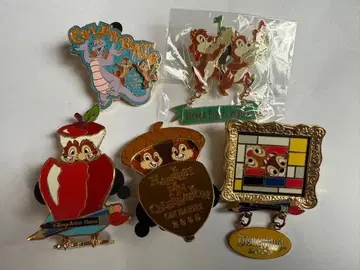 칩과 데일 핀 배지 5개 세트