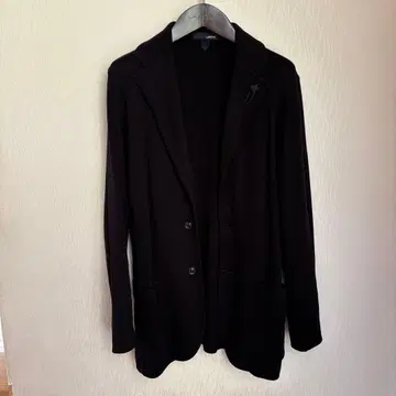 LARDINI 블랙 니트 자켓