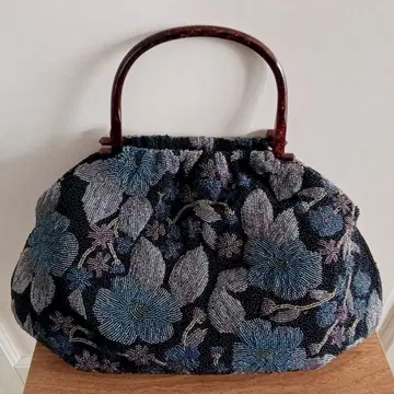 비즈 장식 꽃무늬 일본 의류용 백 쇼와 레트로