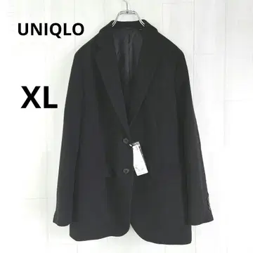 택 포함 새상품 유니클로 트위드 매니시 자켓 블랙 XL