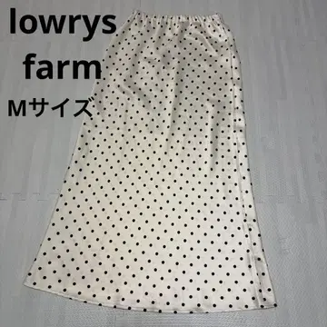 로리즈팜 스트레치 새틴 스커트 도트 무늬 M 사이즈