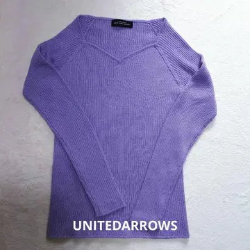 UNITED ARROWS 퍼플 V넥 스웨터