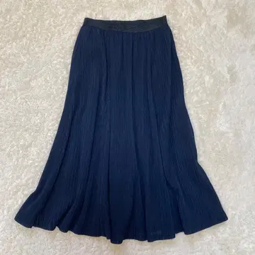인터넷 완판 매킨토시 워셔블 플리츠 블루제 스커트 네이비 38