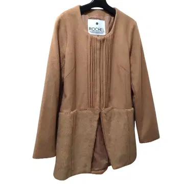 [미사용품] 일본제 ROCHEL 노카라 코트 카멜