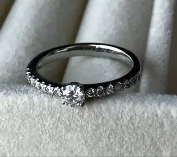 다이아몬드 플라티나 반지 D컬러 0.21 0.19 쥬얼리 츠츠미