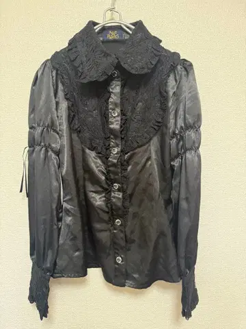 Alice and the Pirates 블랙 새틴 레이스 포함 블라우스
