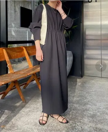 CAPRICIEUX LEMAGE 드로스트 원피스 블랙