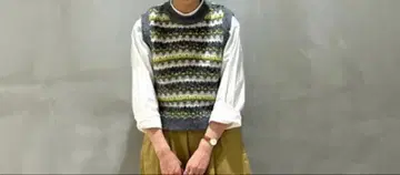 LE GLAZIK | 자카드 니트 베스트