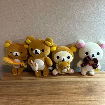 [ 새상품급 레어 ] 리락쿠마 봉제 인형 세트 4체 코리락쿠마