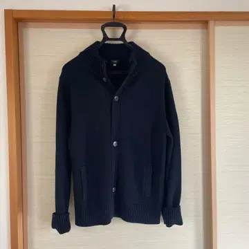 가마쿠라 셔츠 네이비 스탠드 카라 가디건 사이즈 50