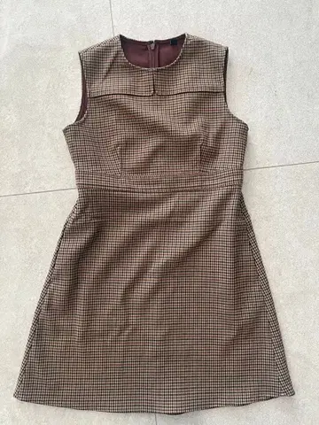 더블 페이스 미니 원피스 M 브라운 UNIQLO