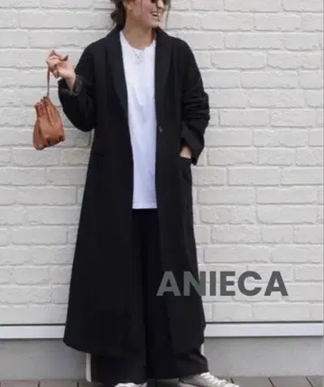 ANIECA 아 니카 울 100% 롱 코트