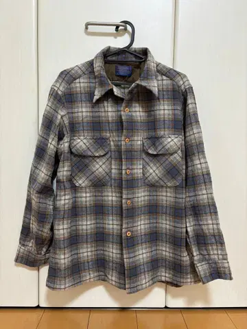 Pendleton 울 플란넬 셔츠 L 사이즈 체크 무늬 70s