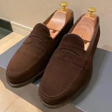 스코치 그레인 스웨이드 로퍼 다크 브라운 25EE