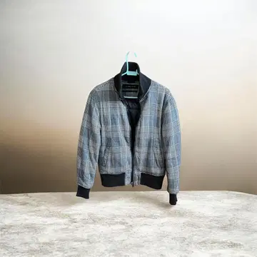 ZARA MAN 체크 무늬 블루종