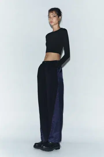 ZARA 드로 코드 부착 스웨트 팬츠