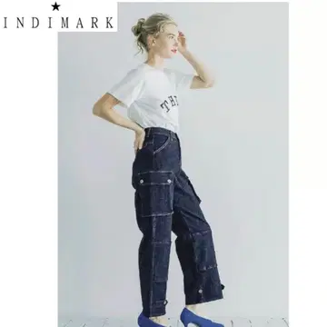 카고 팬츠 다크 네이비 신축성 있음