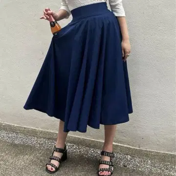 CINEMATIQ 하이웨스트 버진 스커트 사이즈 M 네이비