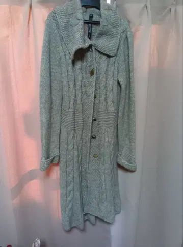 ROSSO 그레이 케이블 짜임 롱 가디건 42