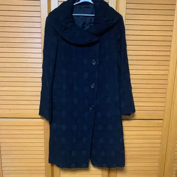 타바사 블랙 코쿤 실루엣 롱 코트 사이즈 38