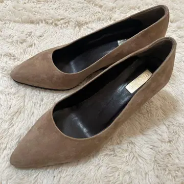 [ 새상품급 ] elysess 펌프스 37 베이지 스웨이드 웨지 출퇴근