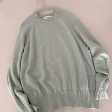 Mila Owen 100% 캐시미어 긴팔 스웨터 그린