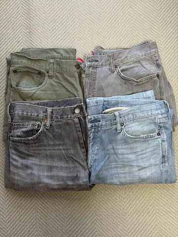 유니클로 슬림핏 스트레이트 청바지 외 4개 세트