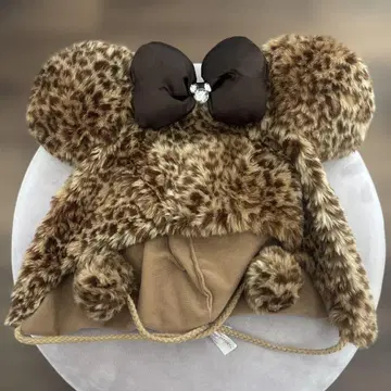 [ 새상품급 ] 디즈니 폼폼 포함 팬캡 레오파드 무늬
