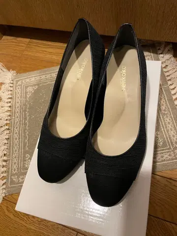 velikoko 블랙 펌프스 낮은 힐