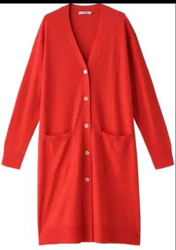 SLOANE 스론 12G 천축 울 x 아크릴 V넥 롱 가디건