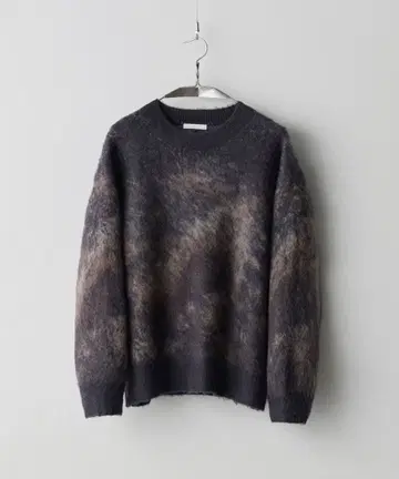 MOHAIR BLEND JACQUARD SHAGGY KNIT M 사이즈